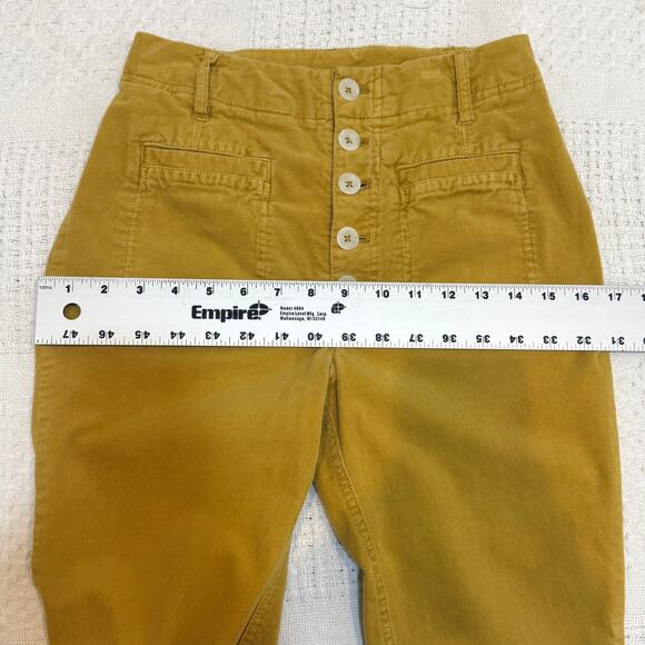 Free People 0 If you love something button fly high rise pant P 2882 - Picture 6 of 11